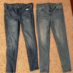 Two pairs of American Eagle skinny jeans